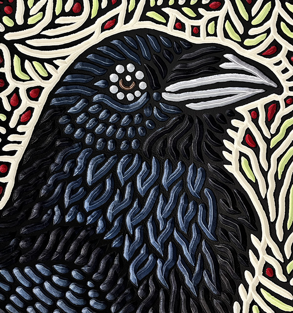 Portrait of a Blue Raven