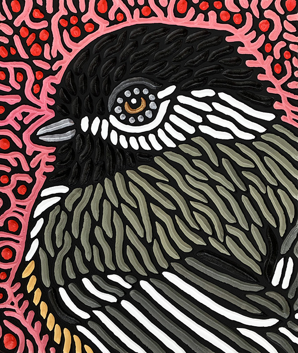 Chickadee (pink and red)