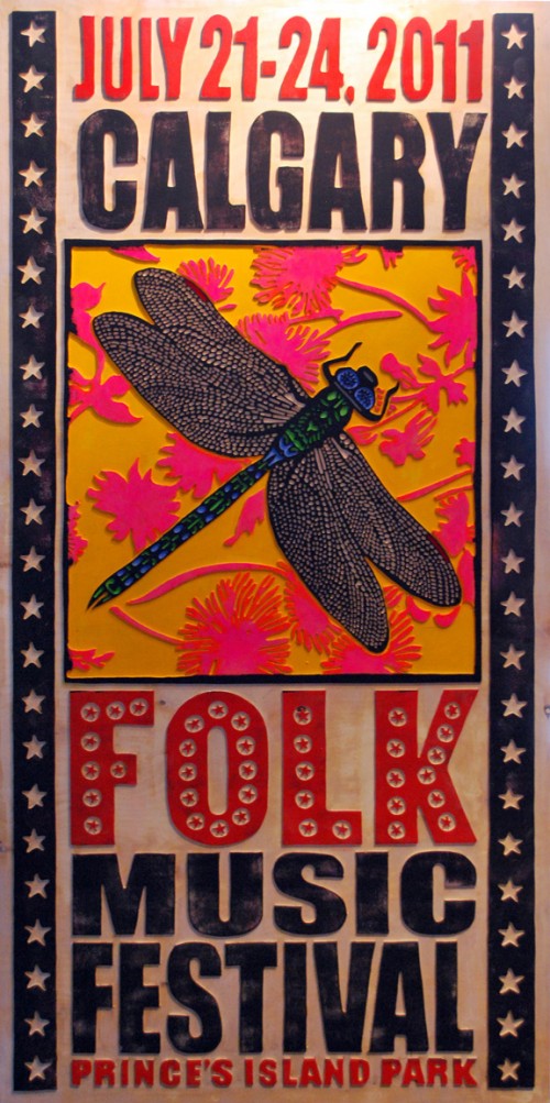 Folk Fest Woodcut