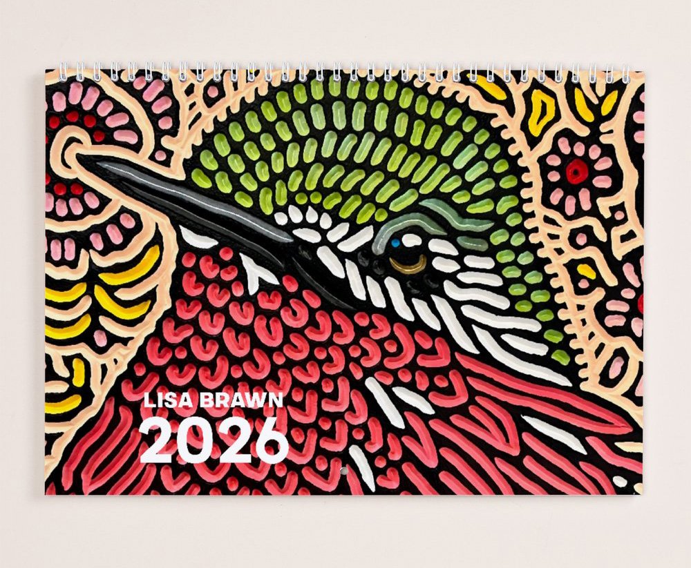 Lisa Brawn Wild Bird Woodcuts Calendar for 2026