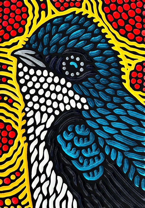 painted woodcarving of a Tree Swallow bird By Canadian artist Lisa Brawn