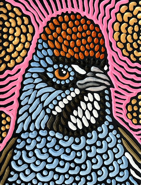 hand carved and hand painted portrait of a green-tailed towhee wild bird by artist Lisa Brawn